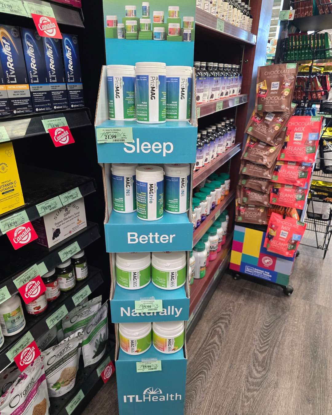 Find ITL Health in our wellness section at Marilu’s Market.