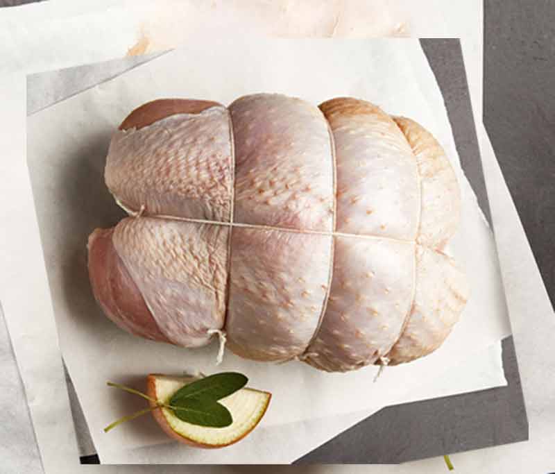 Boneless Turkey Breast Skin-On (Fresh) (Uncooked)