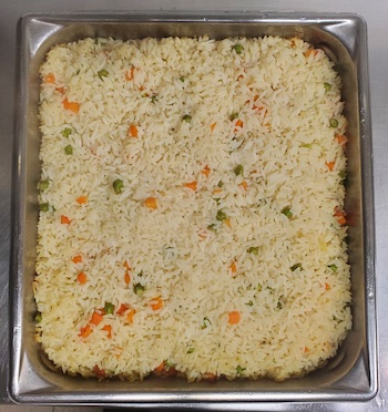 Plain white rice with Peas & Carrots